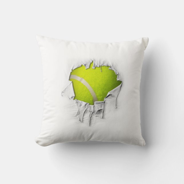 Torn Tennis Throw Kissen (Vorderseite)