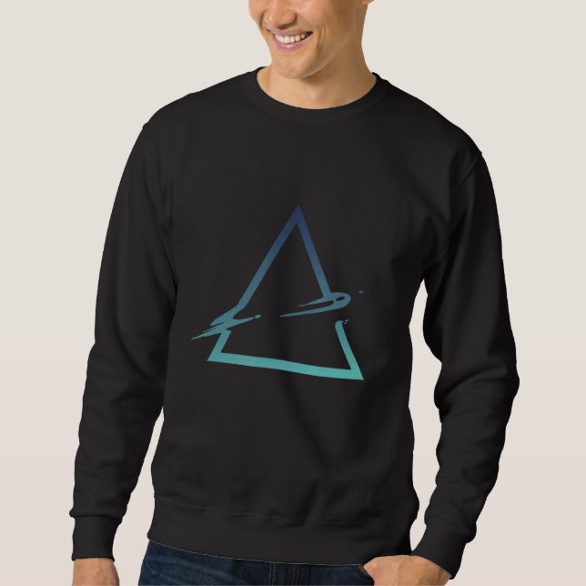Torn Triangle Mathematics Geometry Symbole Sweatshirt (Vorderseite)