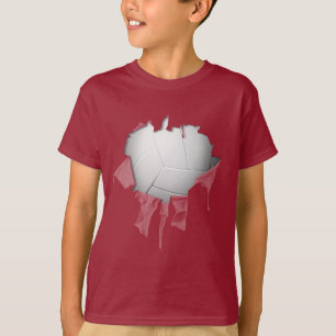 Torn Volleyball Dunkler T - Shirt