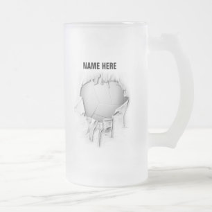 Torn Volleyball Mattiert Bier Tasse
