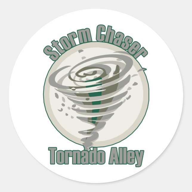 Tornado Alley Runder Aufkleber (Vorderseite)