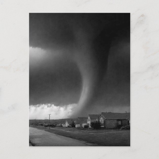 Tornado B&W Postcard Postkarte (Vorderseite)