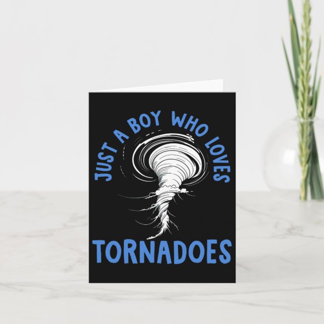 Tornado Birthday Boy Storm Chaser Boys Kinder Weav Karte (Vorderseite)