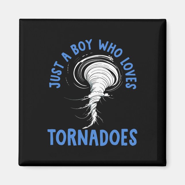 Tornado Birthday Boy Storm Chaser Boys Kinder Weav Magnet (Vorne)