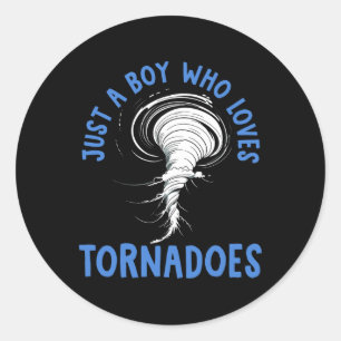 Tornado Birthday Boy Storm Chaser Boys Kinder Weav Runder Aufkleber