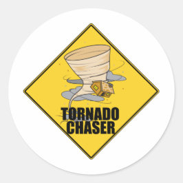 Tornado Chaser Runder Aufkleber