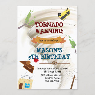 Tornado-Geburtstagseinladung Einladung