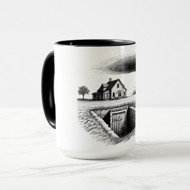 Tornado House Cellar mit Kreuz Tasse (Vorderseite Links)