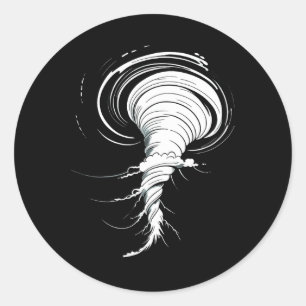 Tornado Kostüm Twister Sturm Halloween Kinder Jung Runder Aufkleber