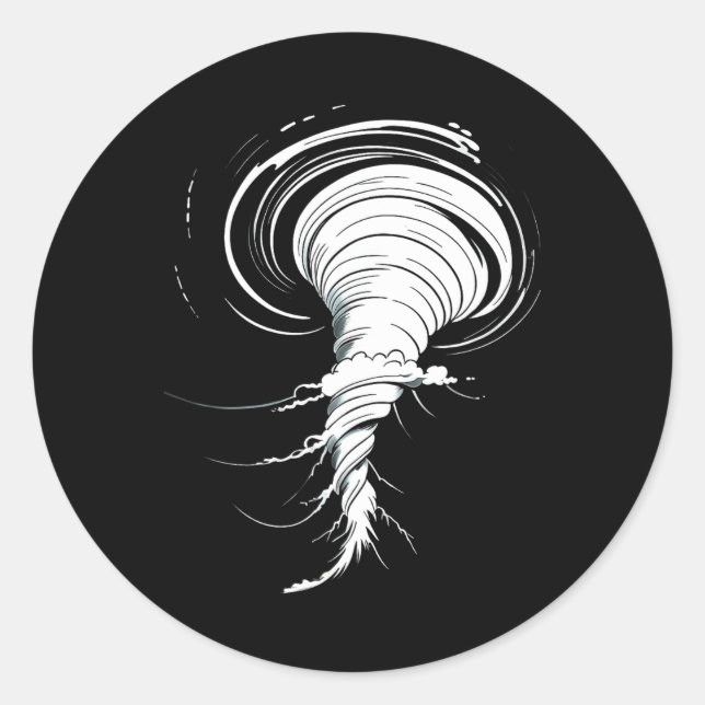 Tornado Kostüm Twister Sturm Halloween Kinder Jung Runder Aufkleber (Vorderseite)