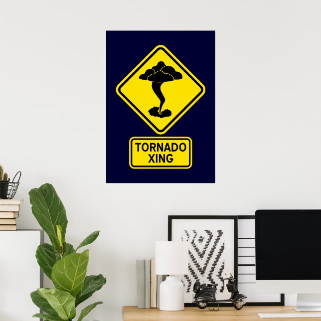 Tornado-Kreuzungsposter Poster (Heimbüro)