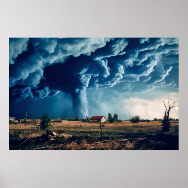 Tornado Nature Force Unleash Power Earth Desaster Poster (Vorne)
