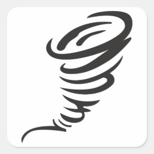 Tornado Quadratischer Aufkleber