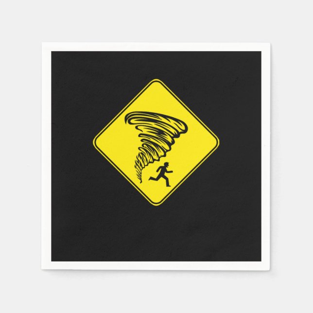 Tornado Storm Chaser Hurricane Weather Rain Gesche Serviette (Vorderseite)