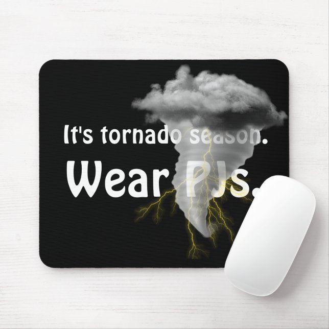 Tornado Storm Cloud mit lustigem Zitat Mousepad (Mit Mouse)