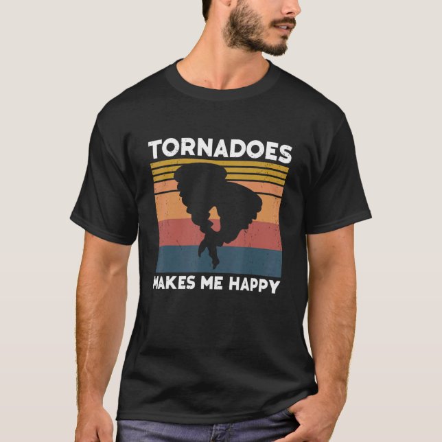 Tornado Storm Hurricane Weather Meteorologist Torn T-Shirt (Vorderseite)
