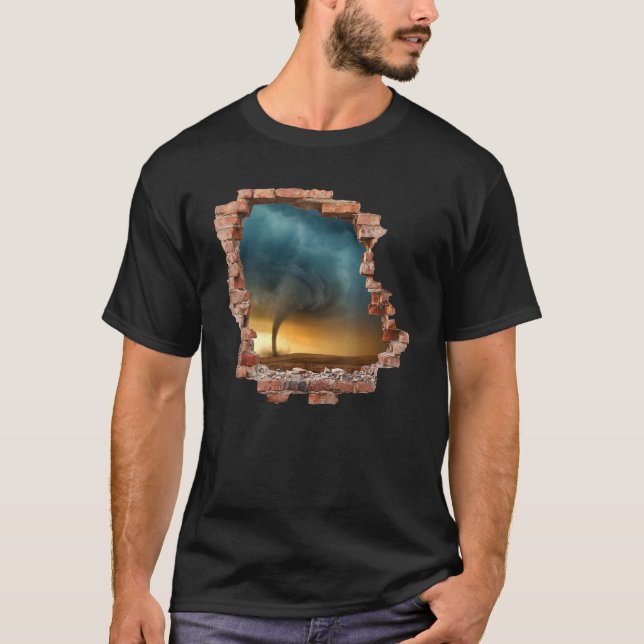 Tornado Storm Wall Destruction Hurricane Chaser Me T-Shirt (Vorderseite)