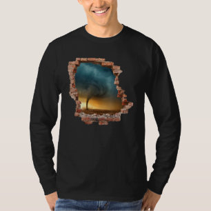 Tornado-Sturm-Wand-Zerstörung-Hurrikan-Jäger Ich T-Shirt