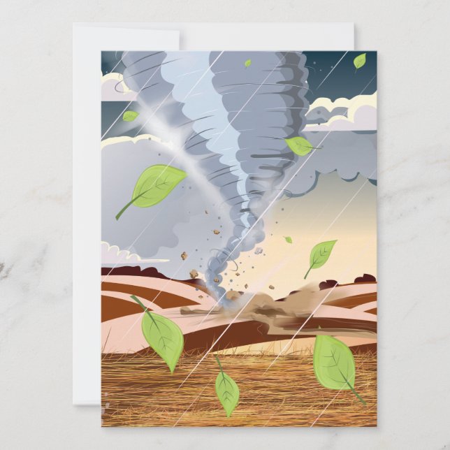 Tornado Twister Einladung (Vorderseite)