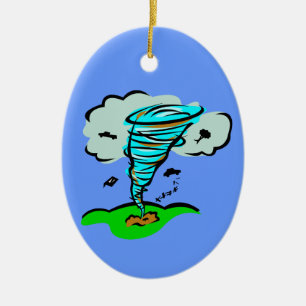 Tornado Twister Storm Chaser Flying Objects Keramik Ornament