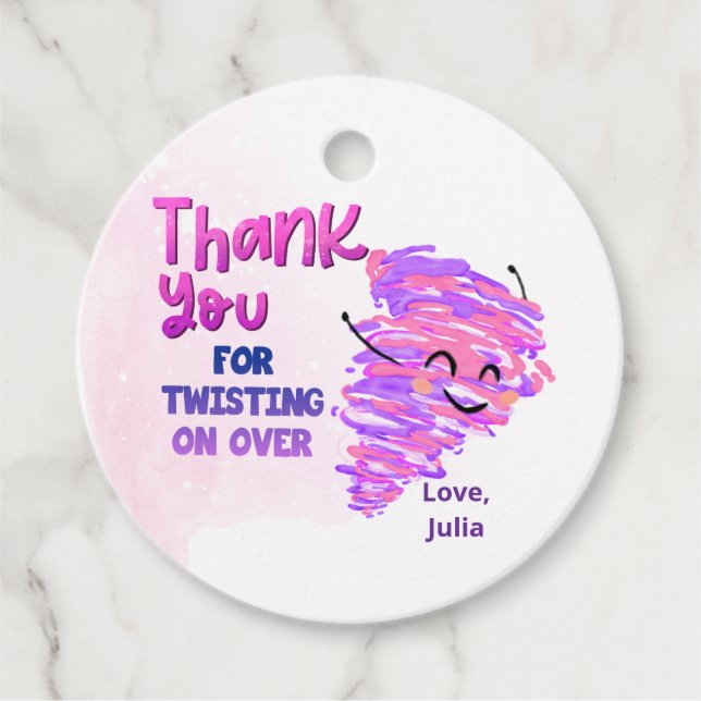 Tornado vielen Dank Geschenkanhänger (Vorderseite)