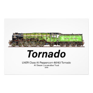 Tornado Vintage-Dampflokomotive Englische Lokomoti Fotodruck