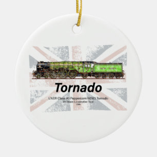 Tornado Vintage-Dampflokomotive Englische Lokomoti Keramik Ornament