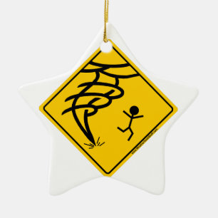 Tornado-Warnzeichen Keramikornament