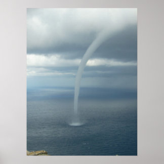 Tornado Wasserspass über Wasser Poster