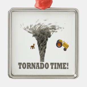 TORNADO-ZEIT SILBERNES ORNAMENT