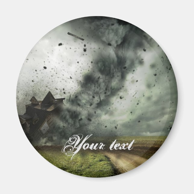 Tornado zerstört die Meteorologie von Hausstürmen Magnet (Vorne)