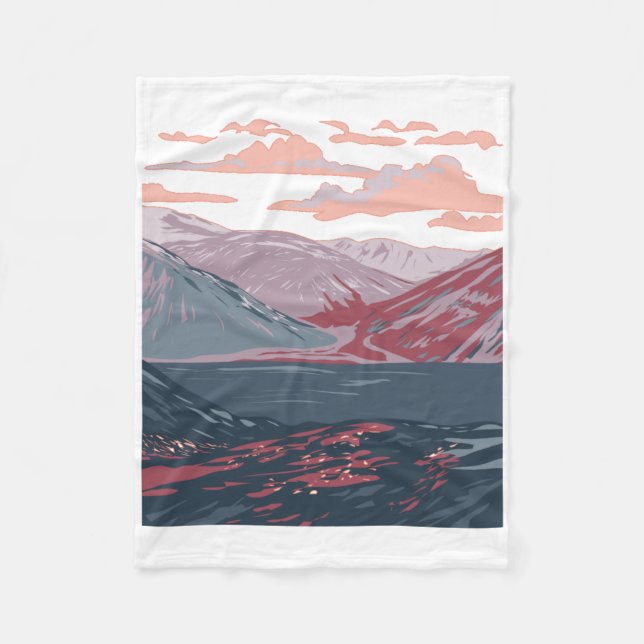 Torngat Mountains Nationalpark-Aufkleber  Fleecedecke (Vorderseite)