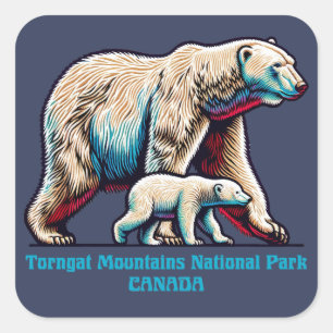 Torngat-Mountains-Nationalpark Kanada Quadratischer Aufkleber