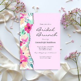 Tornpapier Tropical Floral Bridal Brunch Einladung