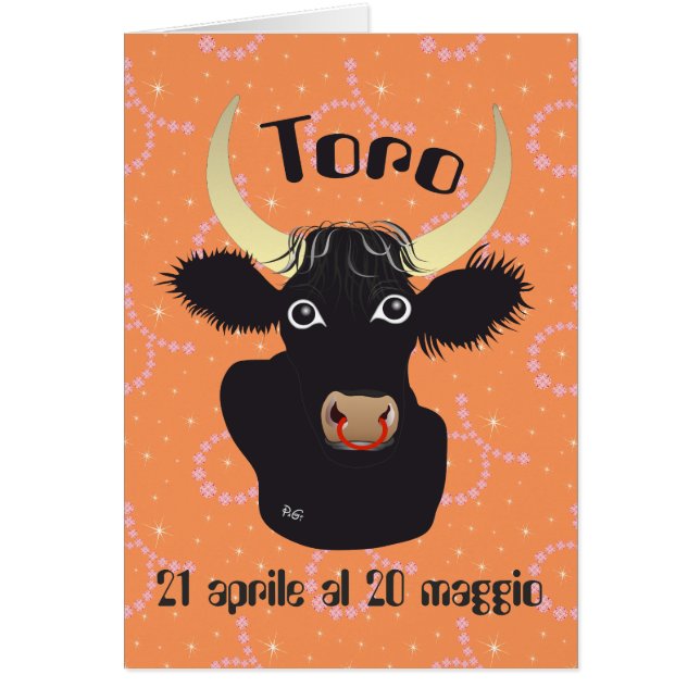 Toro 21 aprile al 20 maggio Biglietti d'auguri (Vorne)