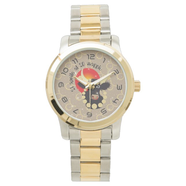 Toro 21 aprile al 20 maggio Orologio Armbanduhr (Vorderseite)