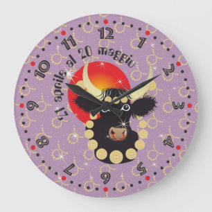 Toro 21 aprile al 20 maggio Orologio Große Wanduhr