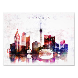 Toronto-Aquarell-Skyline Fotodruck