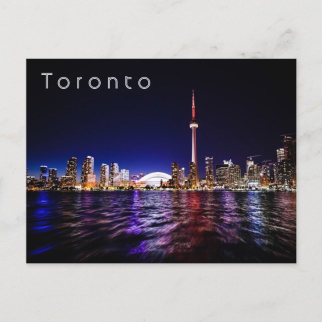 Toronto at Night, Kanada Postkarte (Vorderseite)