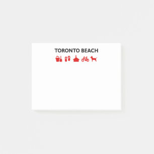 Toronto Beach Icons Light Color Post-it Klebezettel