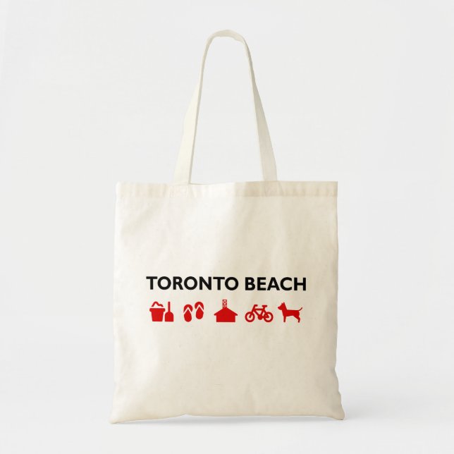 Toronto Beach Icons Light Color Tragetasche (Vorne)