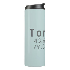 Toronto Breitengrad Längengrad Thermosbecher