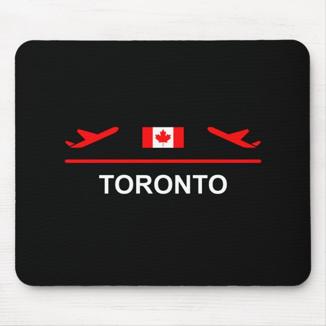 Toronto Canada Airport Flugzeug Dark Color Mousepad (Vorne)