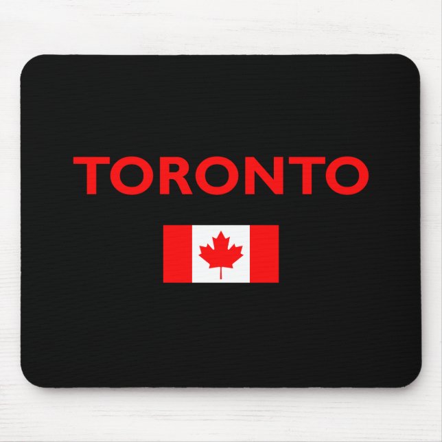 Toronto Canada Canadian Flag Dark Color Mousepad (Vorne)