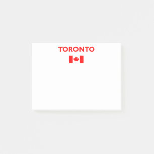 Toronto Canada Canadian Flag Dark Color Post-it Klebezettel