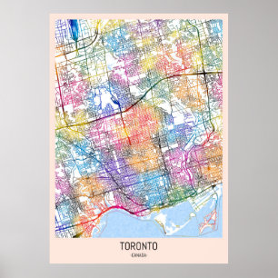 Toronto Canada City Map Poster