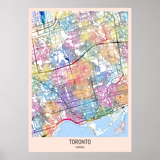 Toronto Canada City Map Poster (Vorne)