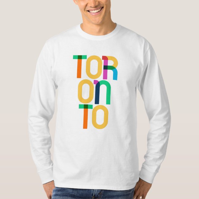 Toronto Canada Pop Art Letters T-Shirt (Vorderseite)