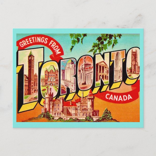 Toronto Canada Retro Postcard Postkarte (Vorderseite)