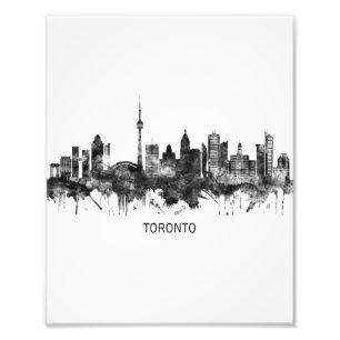 Toronto Canada Skyline BW Fotodruck